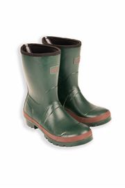 Green Adults Short Warm Wellies