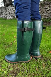 Green Adult Wide Warm Wellies